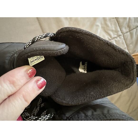 Sorel Whitney II Faux Fur Trimmed Shell Ankle Winter Boots Black Size 5 EUC - Picture 9 of 10